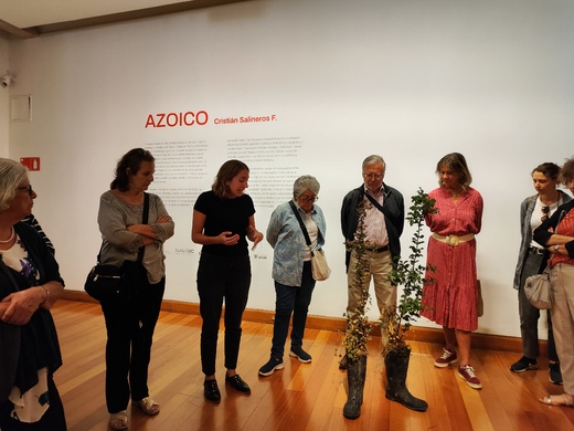 Recorrido por muestra Azoico, de Cristián Salineros.