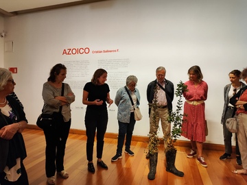 Recorrido por muestra Azoico, de Cristián Salineros.