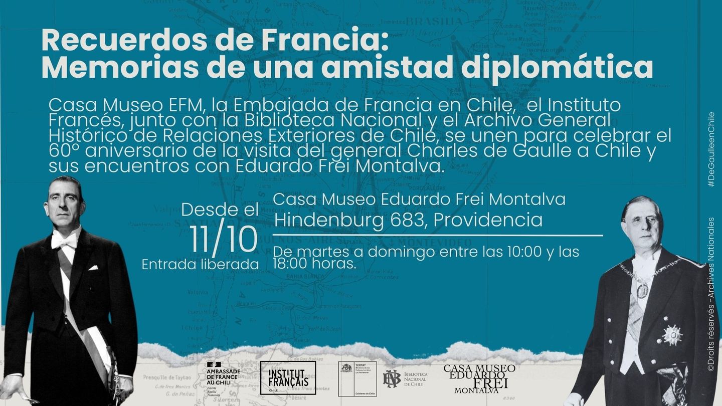 General De Gaulle en Chile - Kit comunicación - Programa - compartido - Flyer Casa museo Eduardo Frei Montalva General De Gaulle en Chile - Kit comunicación - Programa - compartido - Flyer Casa museo Eduardo Frei Montalva