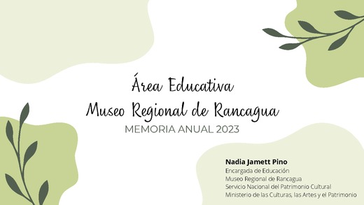 Memoria Educativa 2023 MRR Memoria Educativa 2023 MRR