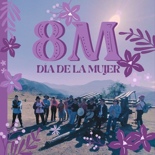 Post Instagram 8 de Marzo Día Internacional de la Mujer 8M Manifestación Frase Reivindicativa Floral Minimalista Moderno Morado - 1